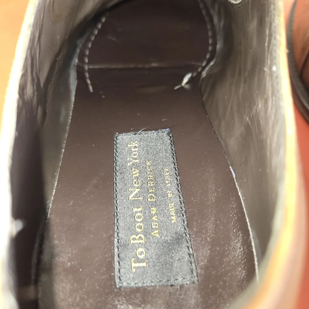 To Boot New York Adam Derrick Men's 11 Brandon Cognac Cap Toe Oxfords Italy